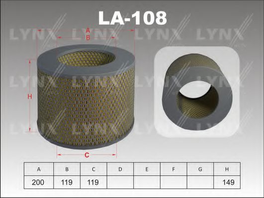 Воздушный фильтр lynxauto LA-108
