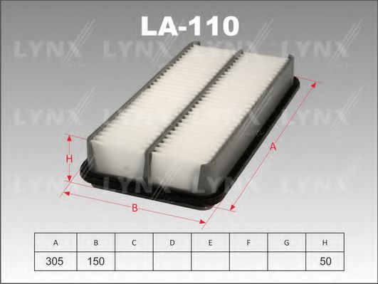 Воздушный фильтр lynxauto LA-110