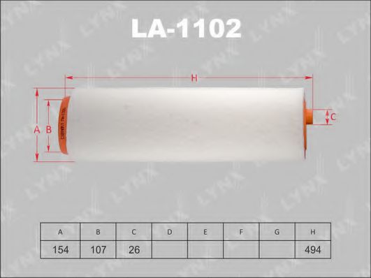Воздушный фильтр lynxauto LA-1102