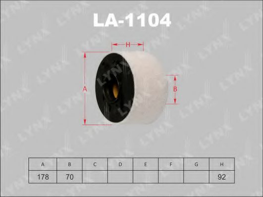 Воздушный фильтр lynxauto LA-1104