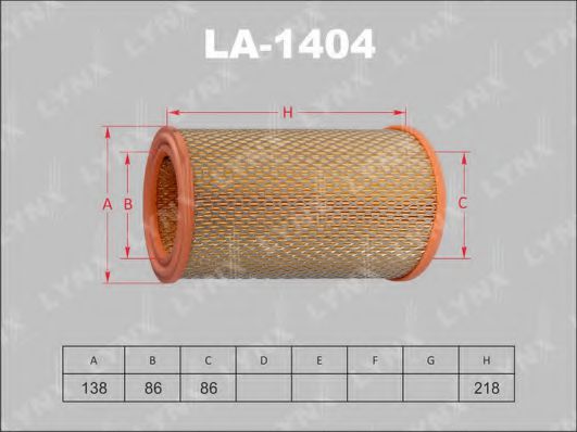 Воздушный фильтр lynxauto LA-1404