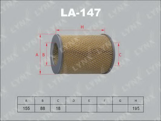 Воздушный фильтр lynxauto LA-147
