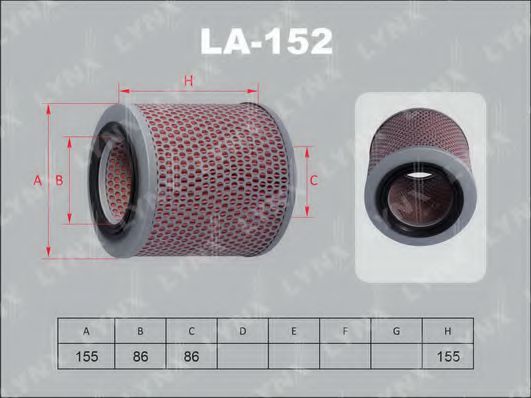 Воздушный фильтр lynxauto LA-152