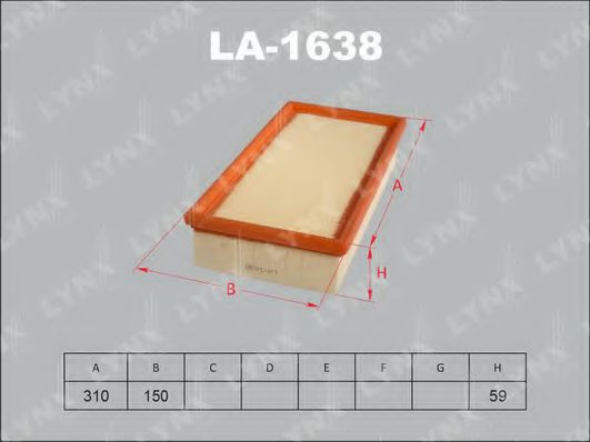 Воздушный фильтр lynxauto LA-1638