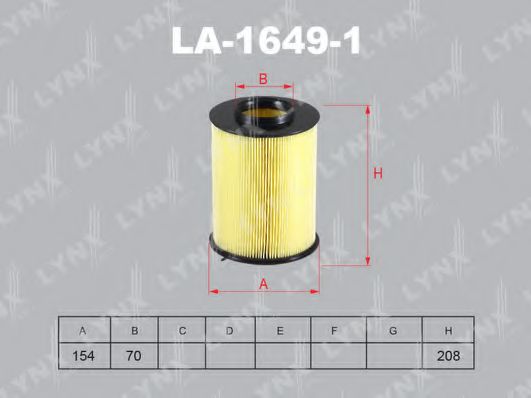 Воздушный фильтр lynxauto LA-1649-1