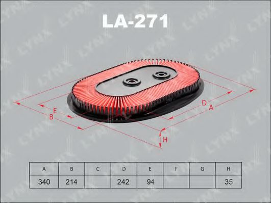 Воздушный фильтр lynxauto LA-271