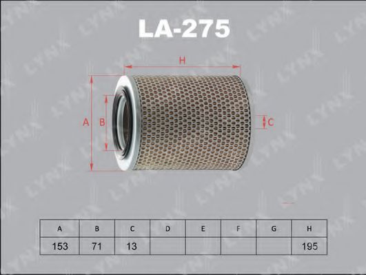 Воздушный фильтр lynxauto LA-275