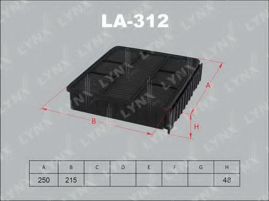 Воздушный фильтр lynxauto LA-312