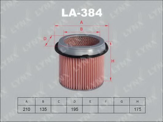 Воздушный фильтр lynxauto LA-384