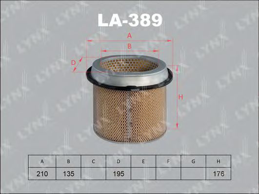 Воздушный фильтр lynxauto LA-389