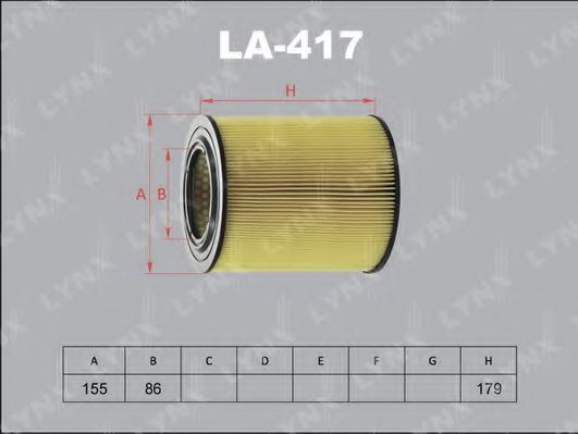 Воздушный фильтр lynxauto LA-417