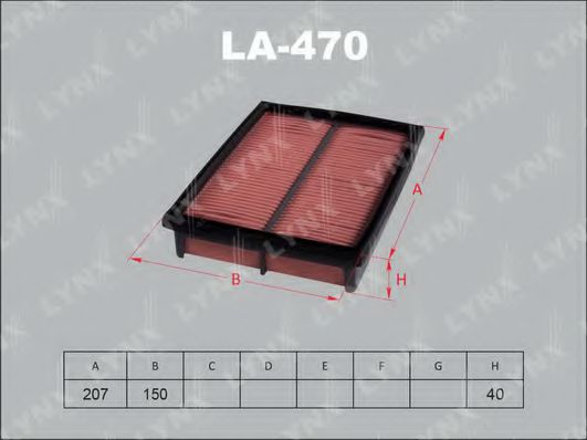 Воздушный фильтр lynxauto LA-470
