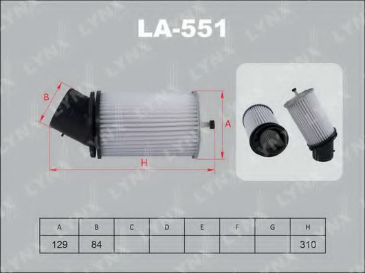 Воздушный фильтр lynxauto LA-551