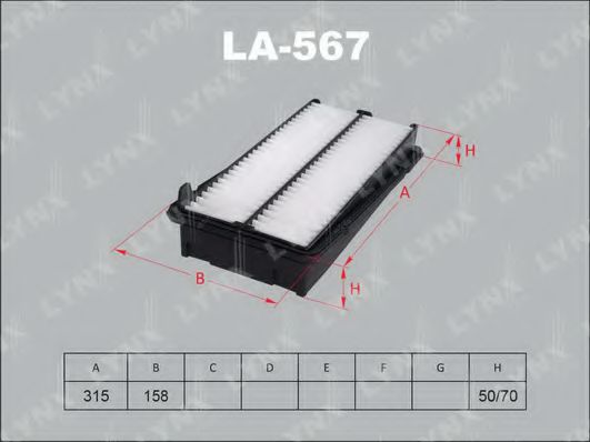 Воздушный фильтр lynxauto LA-567