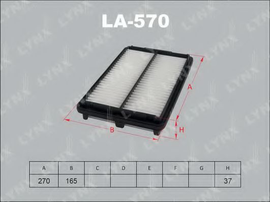 Воздушный фильтр lynxauto LA-570