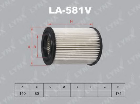 Воздушный фильтр lynxauto LA-581V