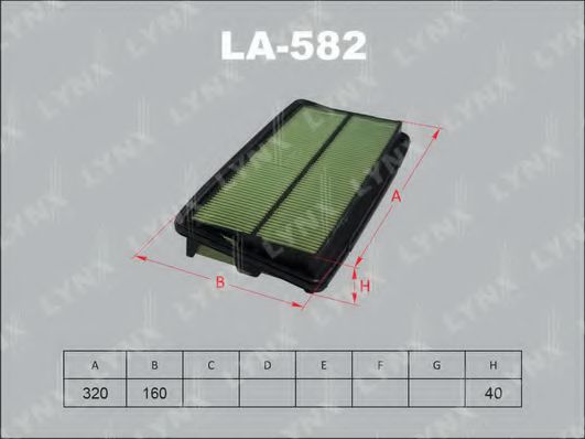 Воздушный фильтр lynxauto LA-582