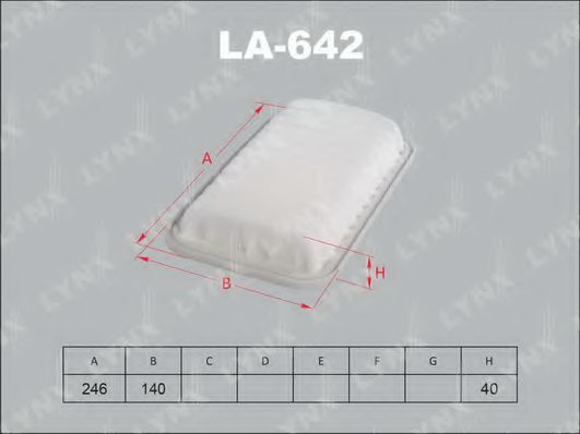 Воздушный фильтр lynxauto LA-642