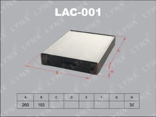 Фильтр салона lynxauto LAC-001