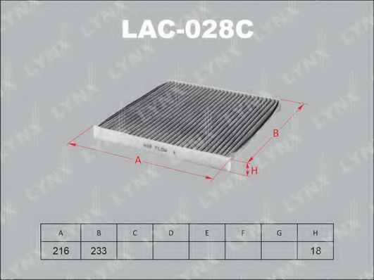 Фильтр салона lynxauto LAC-028C