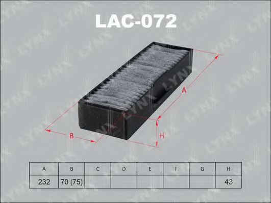 Фильтр салона lynxauto LAC-072