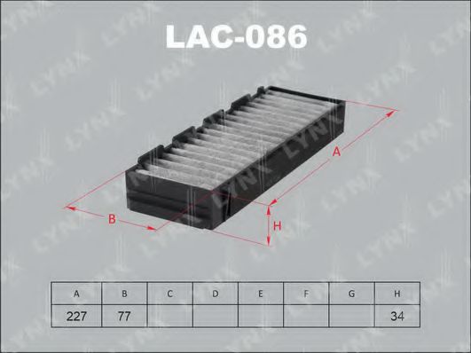 Фильтр салона lynxauto LAC-086