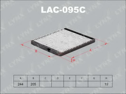 Фильтр салона lynxauto LAC-095C