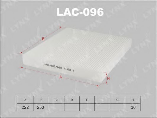 Фильтр салона lynxauto LAC-096