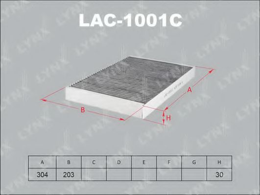 Фильтр салона lynxauto LAC-1001C