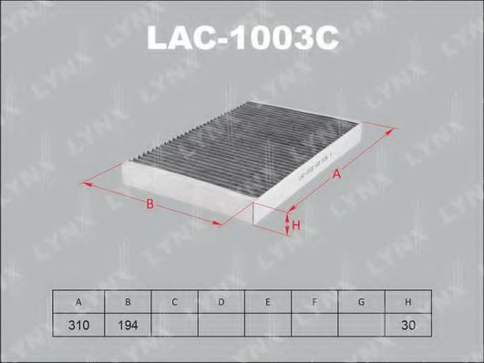 Фильтр салона lynxauto LAC-1003C