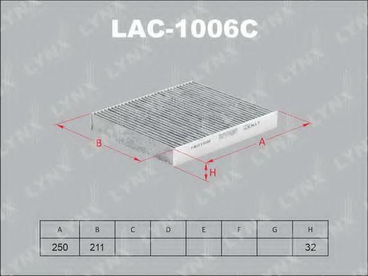 Фильтр салона lynxauto LAC-1006C