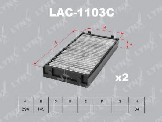 Фильтр салона lynxauto LAC-1103C