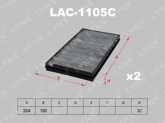 Фильтр салона lynxauto LAC-1105C