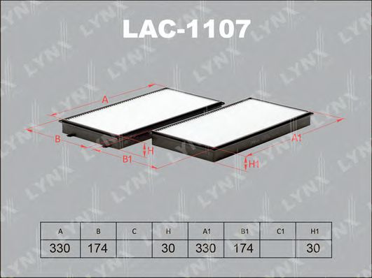 Фильтр салона lynxauto LAC-1107
