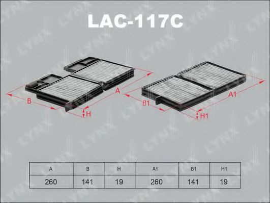 Фильтр салона lynxauto LAC-117C