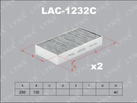 Фильтр салона lynxauto LAC-1232C