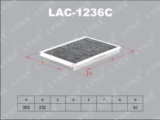Фильтр салона lynxauto LAC-1236C