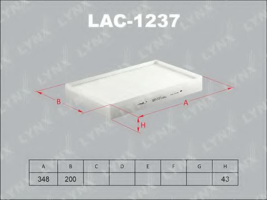 Фильтр салона lynxauto LAC-1237