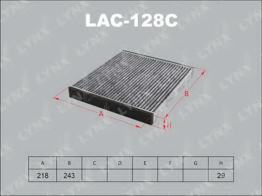 Фильтр салона lynxauto LAC-128C