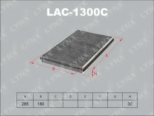 Фильтр салона lynxauto LAC-1300C