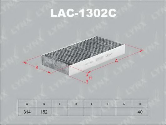 Фильтр салона lynxauto LAC-1302C