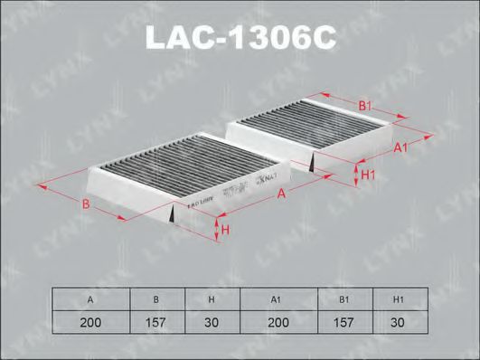 Фильтр салона lynxauto LAC-1306C