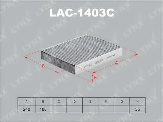 Фильтр салона lynxauto LAC-1403C