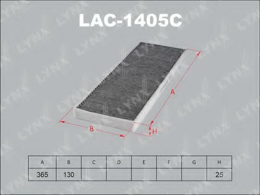 Фильтр салона lynxauto LAC-1405C