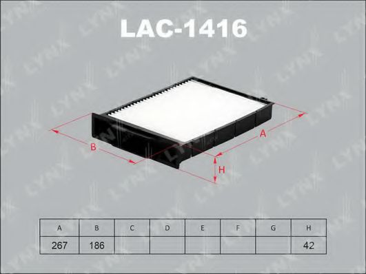 Фильтр салона lynxauto LAC-1416