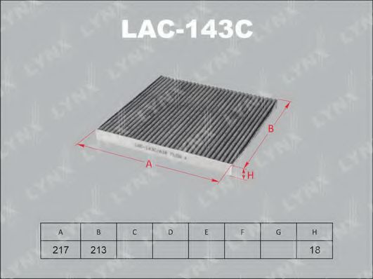 Фильтр салона lynxauto LAC-143C