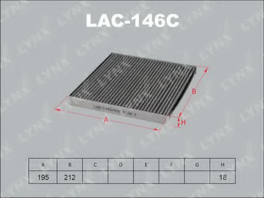 Фильтр салона lynxauto LAC-146C