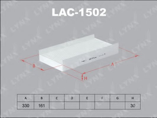 Фильтр салона lynxauto LAC-1502