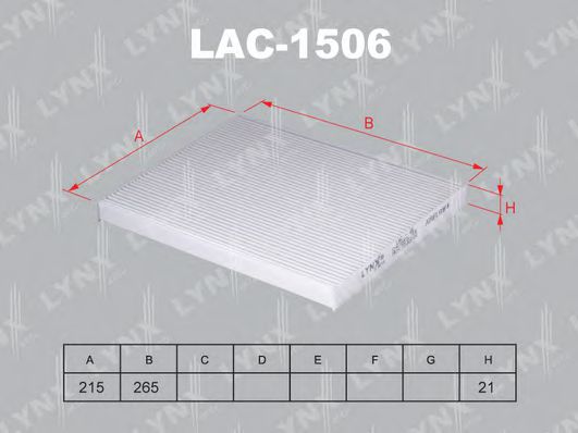 Фильтр салона lynxauto LAC-1506