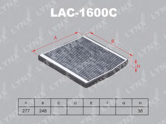 Фильтр салона lynxauto LAC-1600C